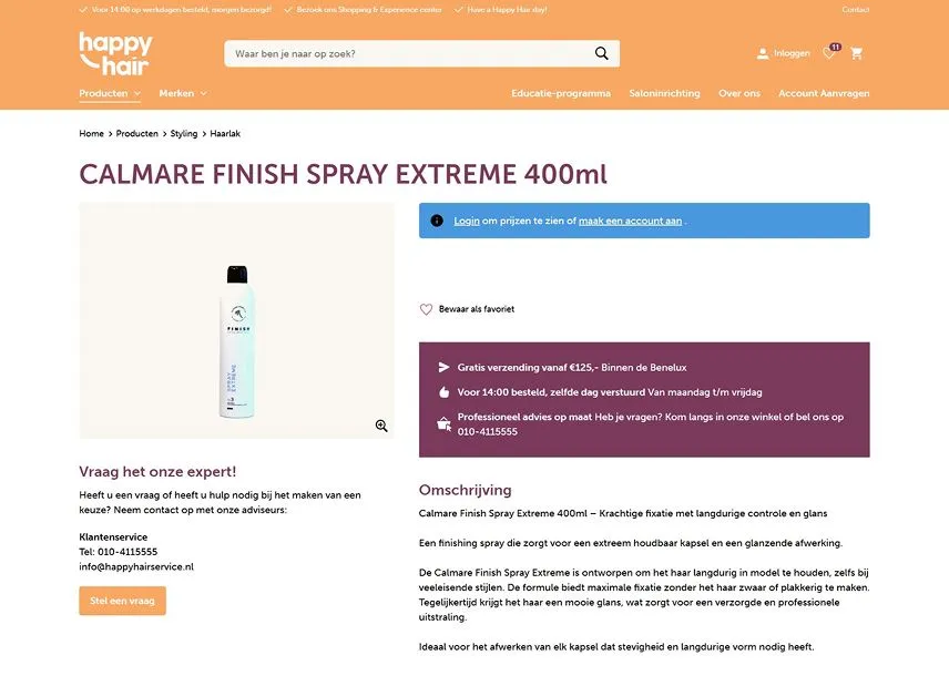 Product Detailpagina